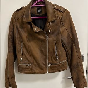 Zara Faux Suede Biker Jacket